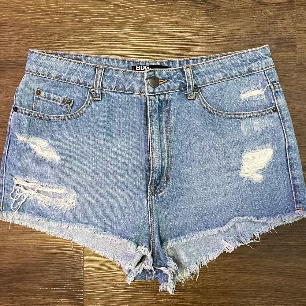 BDG | High Rise Cheeky Denim Shorts - Picture 3 of 8